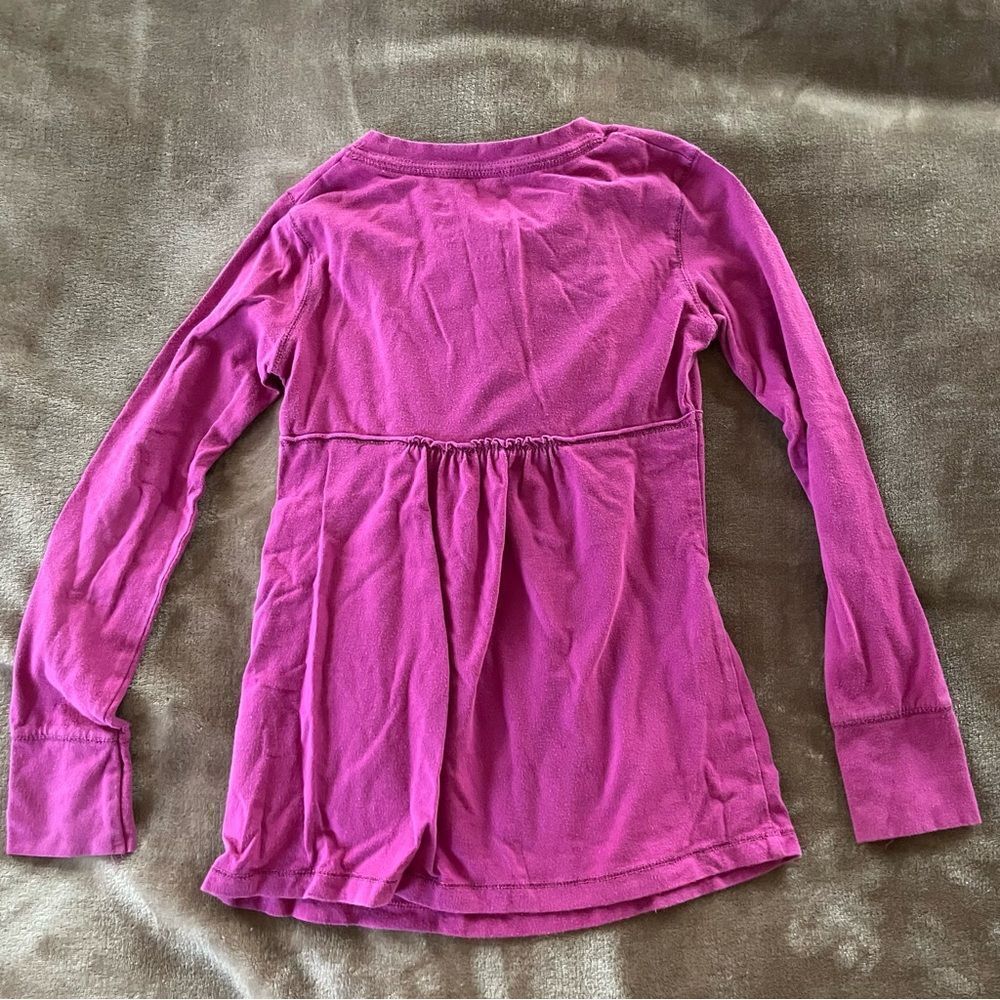 Faded Glory Little Girls Magenta Long Sleeve Shirt/ Tunic Size 6/ 6X - Picture 6 of 6